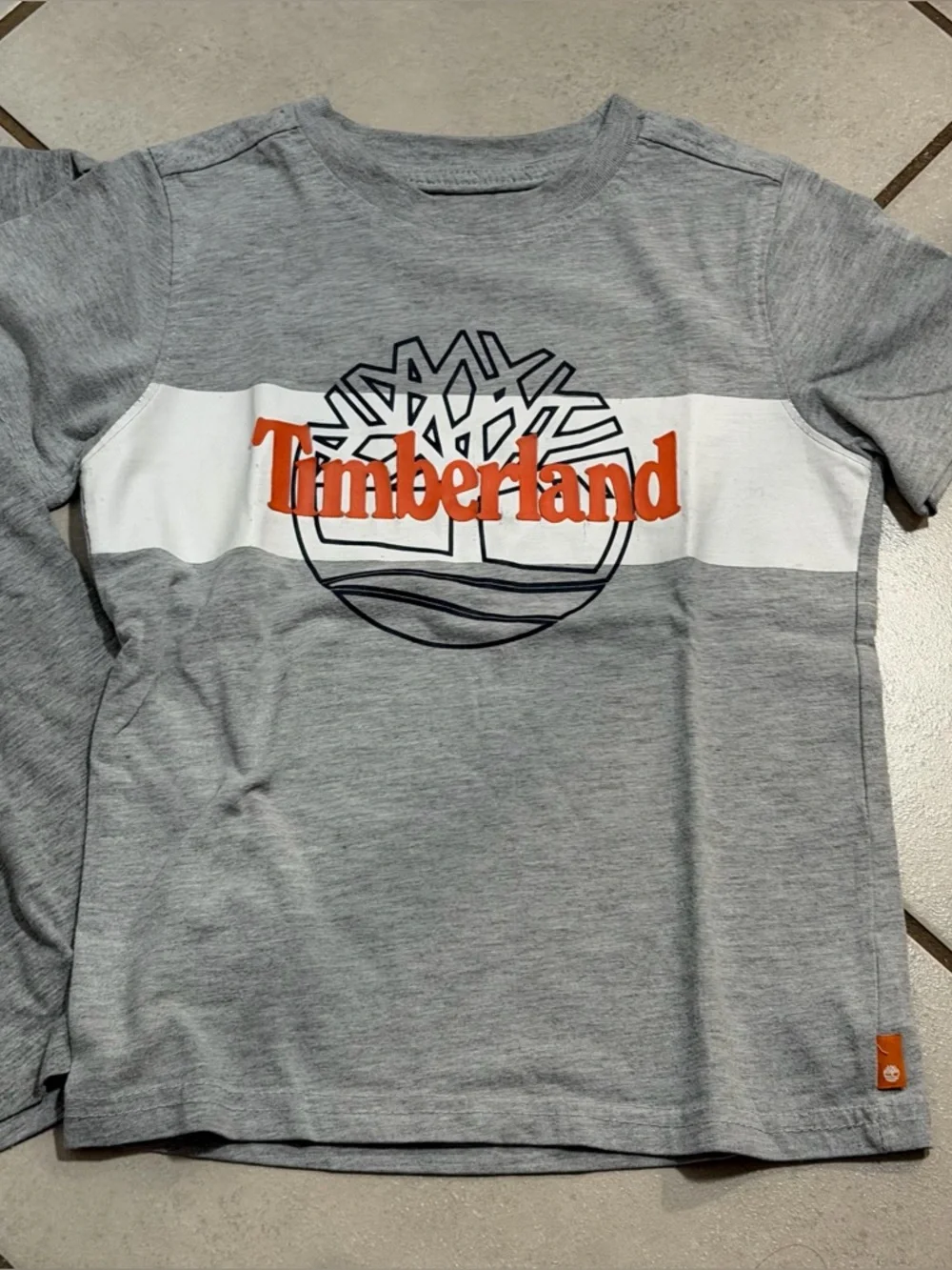 Converse, Timberland, Children’s Place Kids Boys Gray Logo Tees, Shorts size 5-6